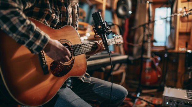 Foto sessões de estúdio acústicas