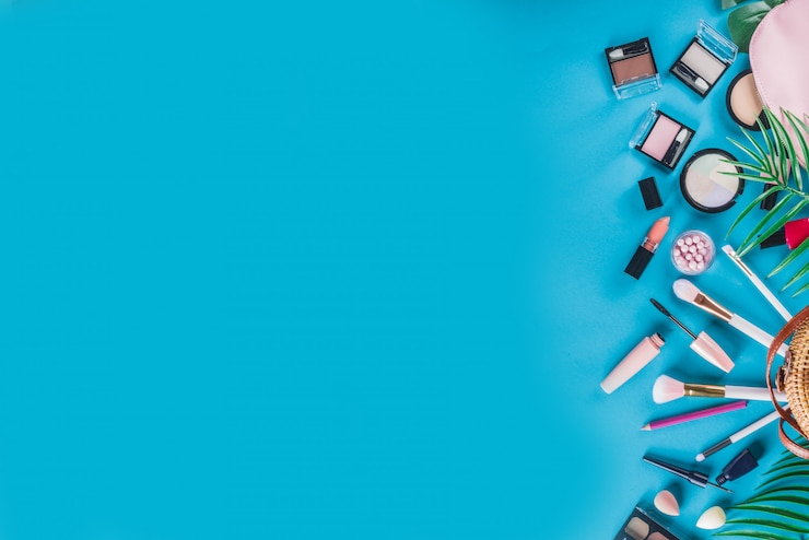 Foto set cosmético profesional de maquillaje