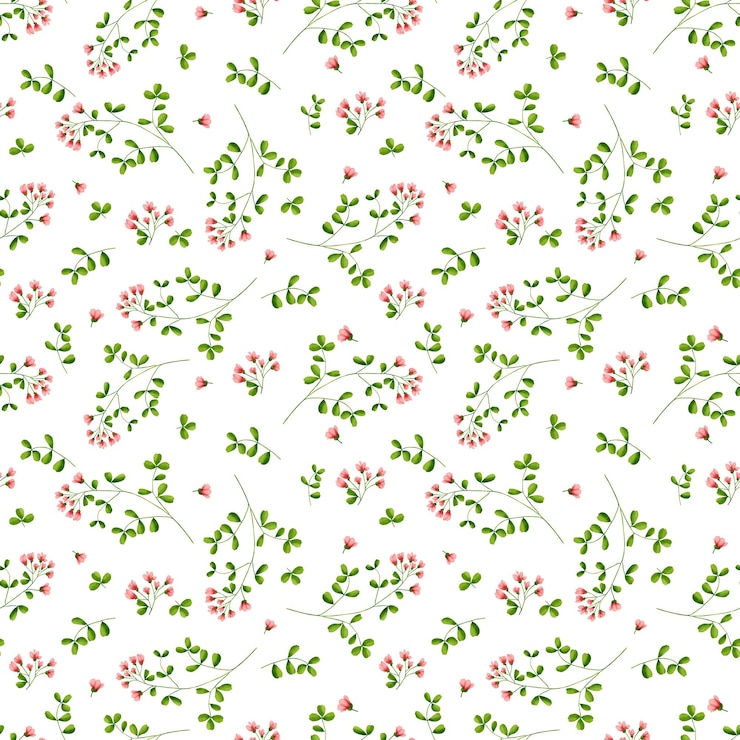 Foto set de flores 01 flores cor-de-rosa e galhos e folhas verdes padrão floral sem costura ilustração em aquarela ilustração botânica flores selvagens delicadas isoladas em um fundo branco grama de prado