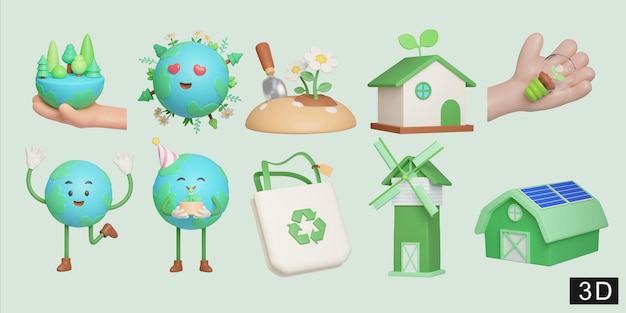 Set de ícones de aquecimento global eco ilustração ícones do aquecimento global d ilustração