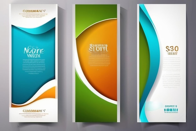 Foto set of modern banners background creative header templates vector