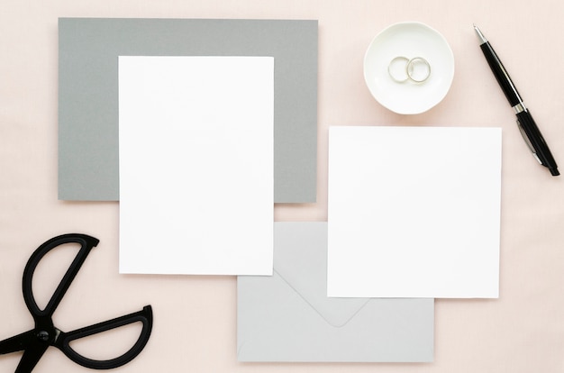 Set de papelería de boda minimalista