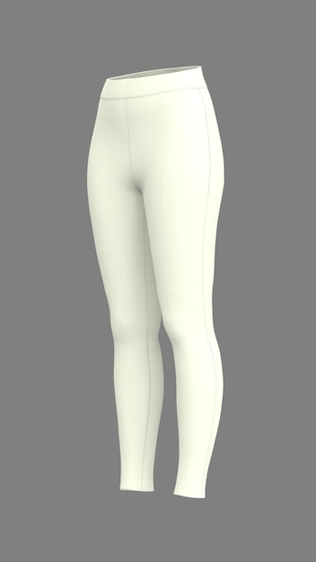 Set de ropa deportiva minimalista para mujeres Modelo 3D con chaqueta recortada y leggings de cintura alta