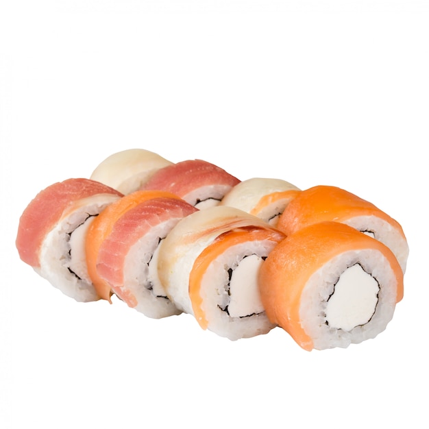 Set de sushi cerca aislado