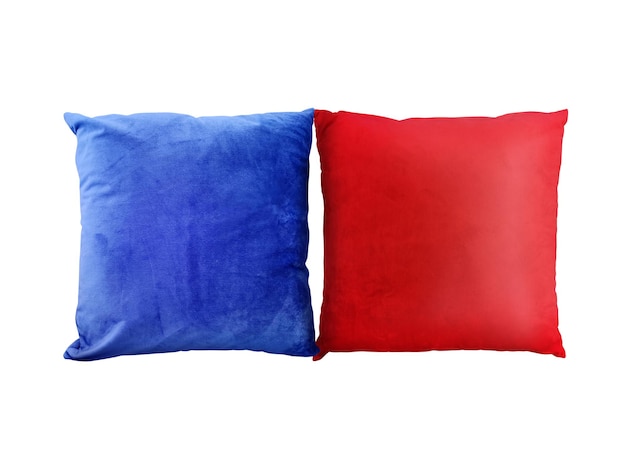 Set de tapicería de terciopelo azul y rojo para la decoración del sofá de la sala de estar