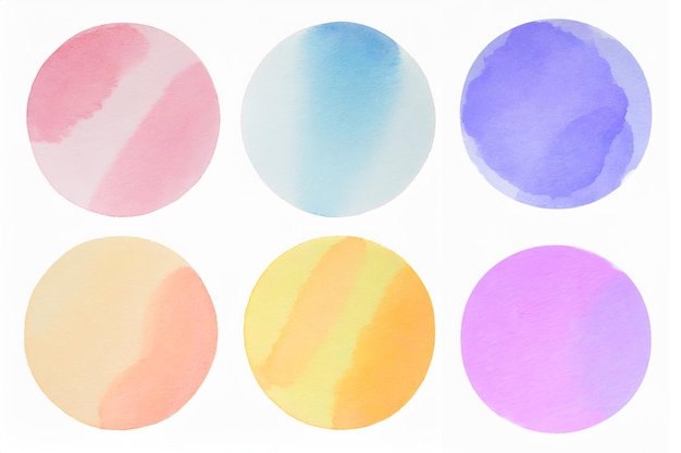 Set von Aquarell-Illustrationen mit Isolaten-Punkten auf weißem Hintergrund
