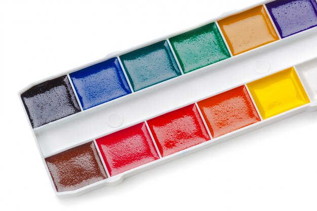 Set von Aquarellfarben