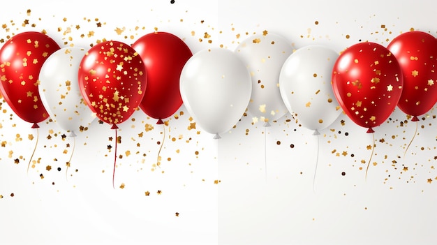 Set von Feiertagsbanner Ballons Hintergrund mit