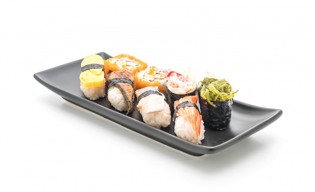 Set von Sushi und Maki Roll