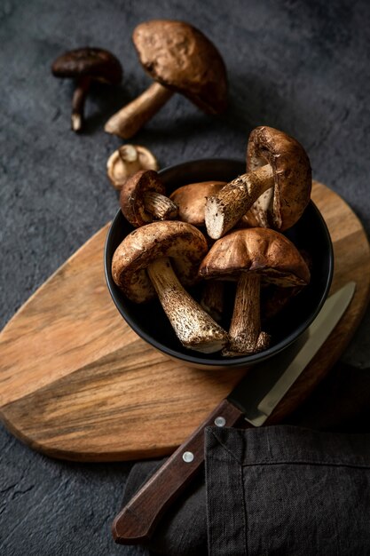 Setas boletus. Comida sana y delicada