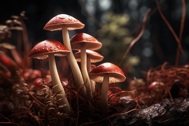 setas en una olla en un árbol