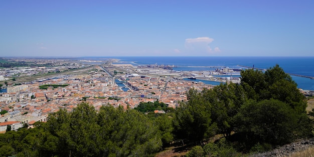 Sete Panorama des französischen Stadthafens in Herault in Frankreich