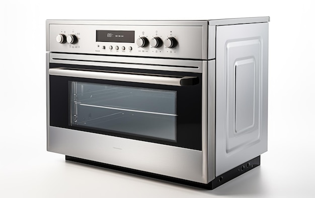 Seu companheiro culinário O forno de cozinha essencial isolado em um fundo branco