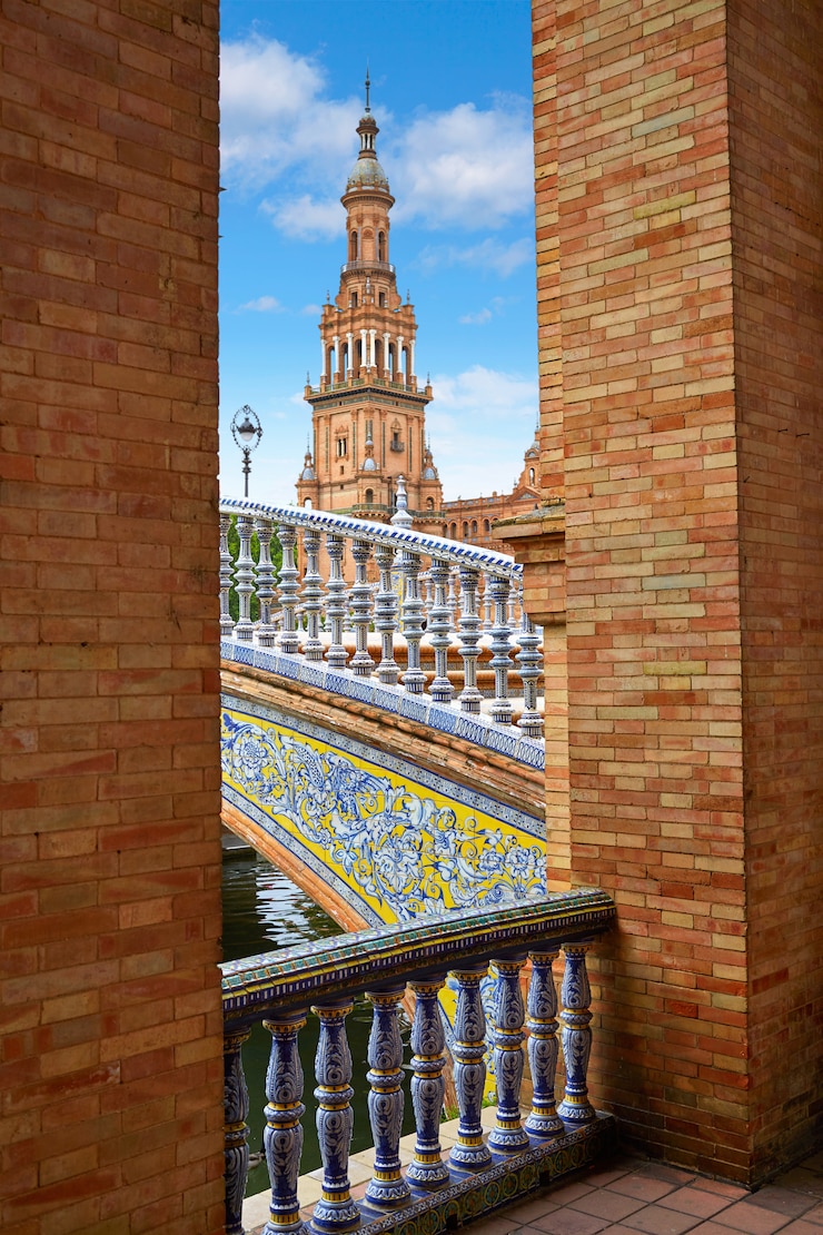 Foto sevilla plaza de espana andalusien spanien