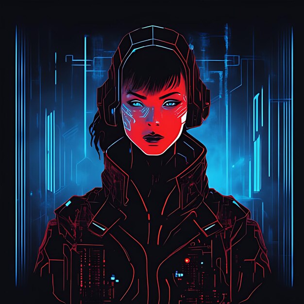 Sexy e Cyberpunk garota