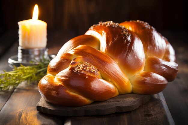 Foto shabbat eleganz challah brot glückseligkeit challah foto