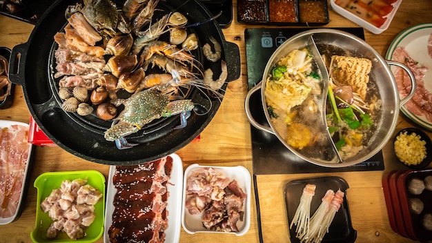 Shabu Essen koreanischen Stil