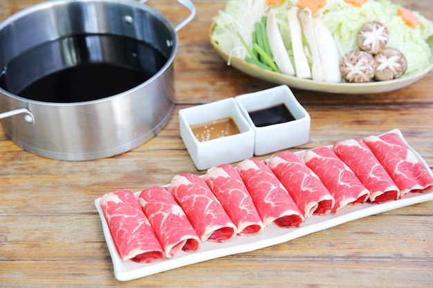 Shabu shabu de carne