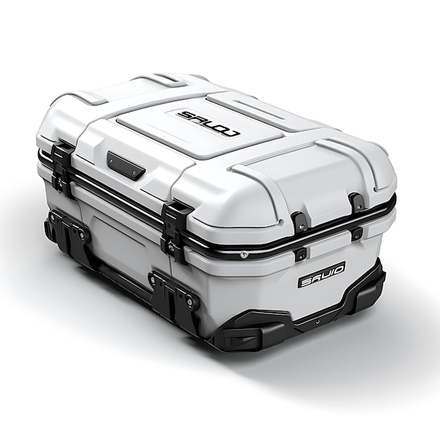 Shad Top Case un maletero trasero robusto y de generosas dimensiones con moto sobre fondo blanco limpio