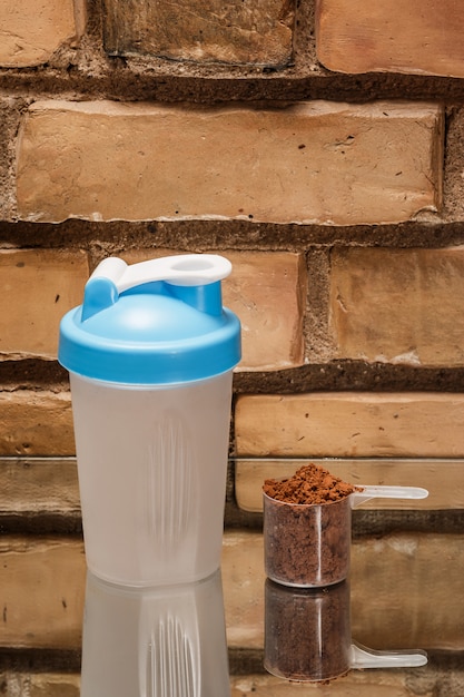 Shaker e proteína em pó