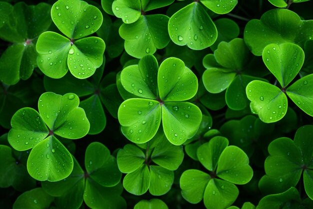 Shamrock planta hierba hasta la hoja macro naturaleza patrick suerte trébol verde cerrar