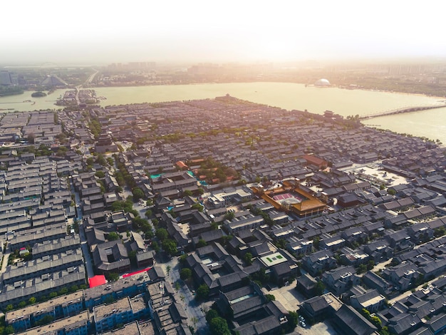 Shandong Liaocheng ein leeres Panorama in der antiken Stadt Dongchang