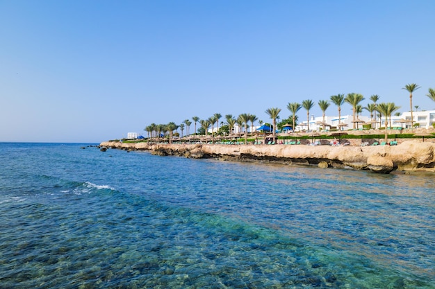Sharm el sheikh vista da praia de um hotel de elite