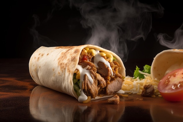 Shawarma professionelle Food-Fotografie