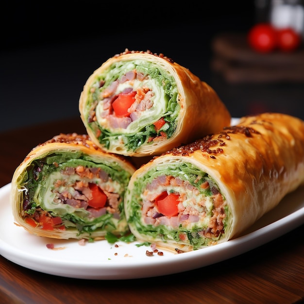 Foto shawarma-roll-ai-generativ