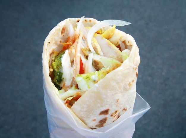 Foto shawarma tradicional oriental