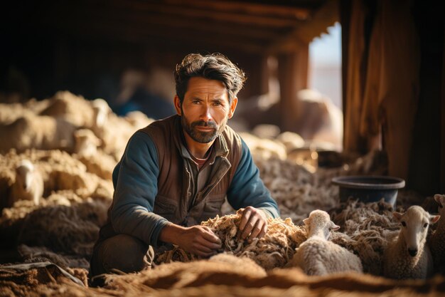 Sheep Shearing Splendor Homenagem à IA Gerativa do Rebanho