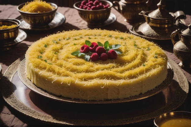 Foto sheer payra un postre tradicional afgano hecho con leche de fideos vermicelli