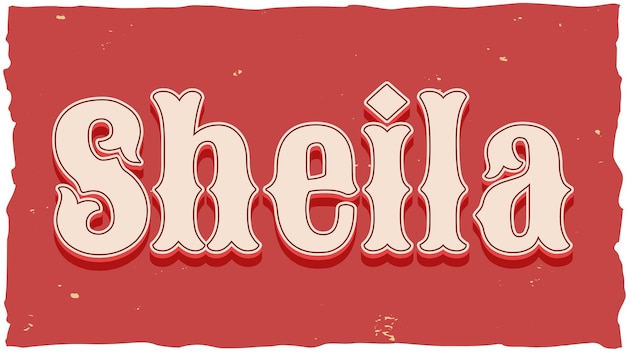 Sheila Vintage Text (in englischer Sprache)