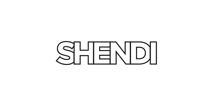 Foto shendi en el emblema de sudán el diseño presenta una ilustración vectorial de estilo geométrico con tipografía audaz en una fuente moderna las letras gráficas del eslogan