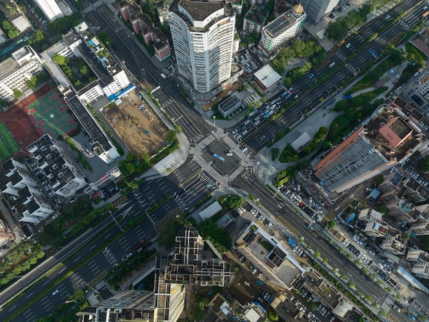 Shenzhen China por volta de 2022 Vista aérea da paisagem na cidade de Shenzhen China
