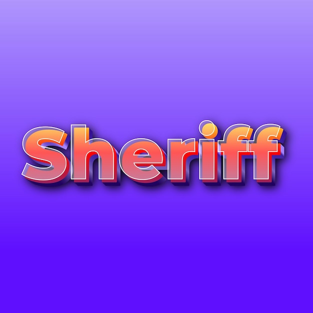 SheriffText-Effekt JPG-Farbverlauf lila Hintergrundkartenfoto