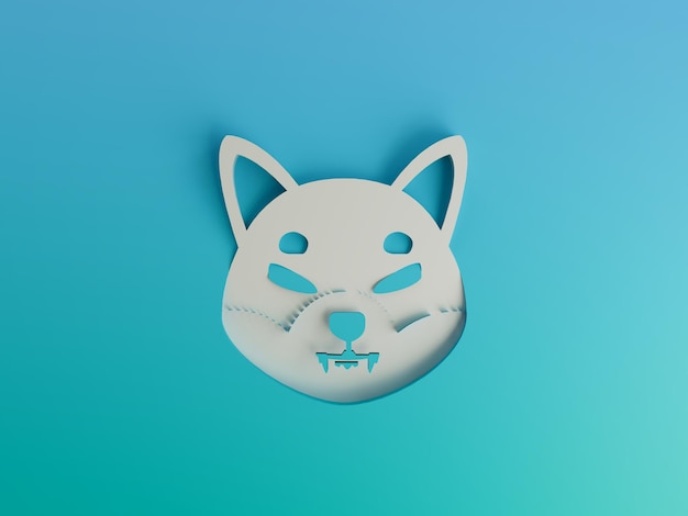 Shiba Inu Crypto Einfacher, minimaler, moderner Corporate Gradient 3D-Illustrationshintergrund