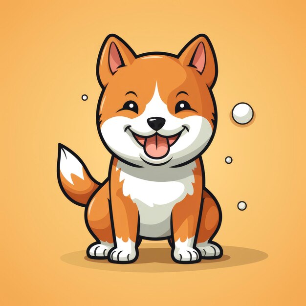 Foto shiba inu dog pocket icon ilustração de desenho animado para impressão