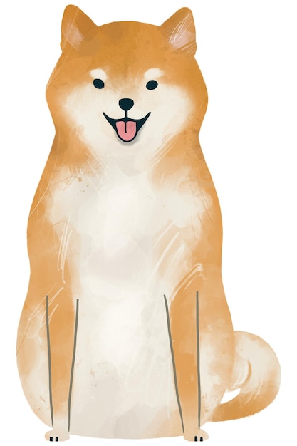 Shiba Inu en un fondo beige transparente png