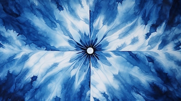 Shibori Waves TieDye Patrón Impresión sin costuras con un aplastamiento de acuarela