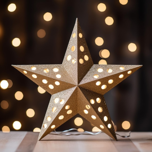 Shimmering Stardust Ein DIY-Weihnachtsstern-Topper mit Karton und Feen-LED-Lichtern