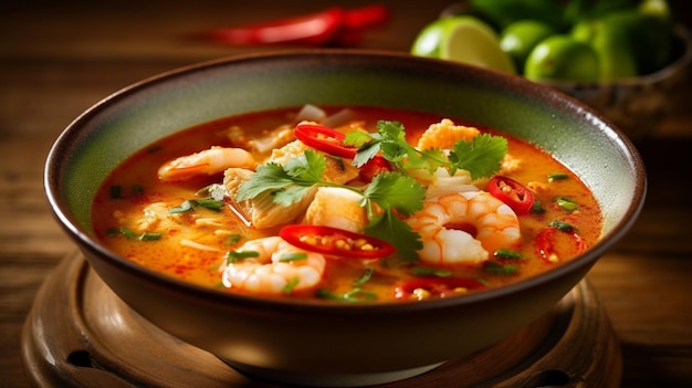 Shimp Tom Yum Suppe, thailändisches Essen