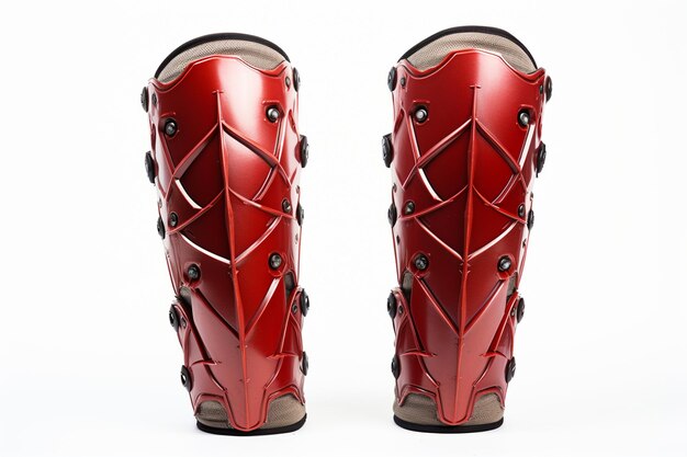 Shin Guards isolados em fundo branco Generative Ai