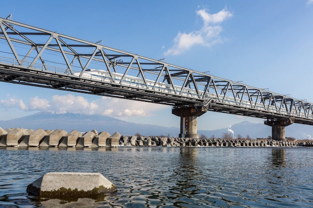 Shinkansen e monte fuji