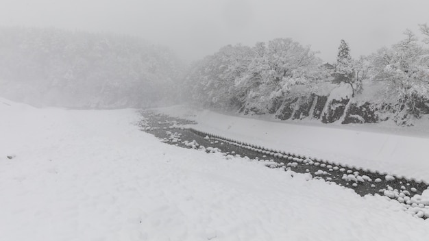 Shirakawa gehen Schneesaison Japan