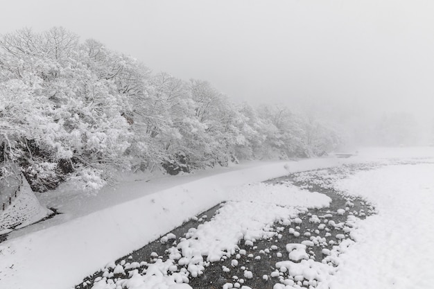 Shirakawa gehen Schneesaison Japan