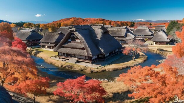 Foto shirakawa go e gokayama japão