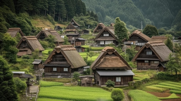 shirakawa ir pueblo japón