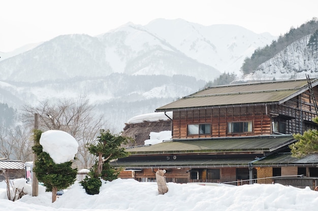 Shirakawago, historisches Winterdorf Japans.