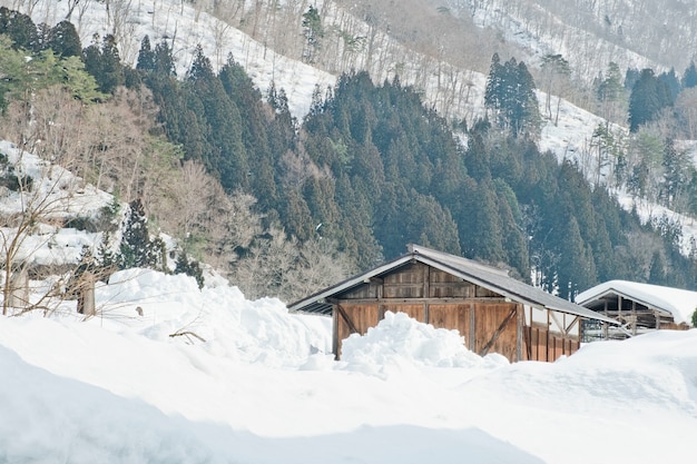 Shirakawago, historisches Winterdorf Japans.